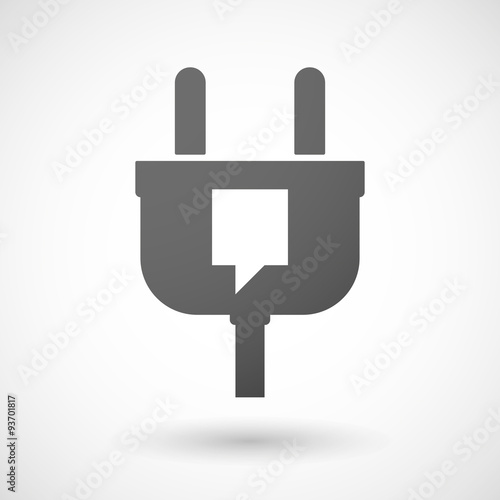 Isolated plug icon with a tooltip