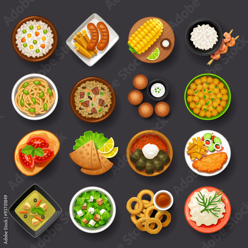 dishes icon set-4