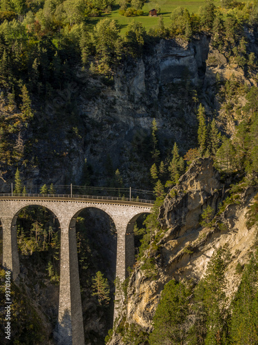 Breathtaking railway bridge in the Swiss Alps 3