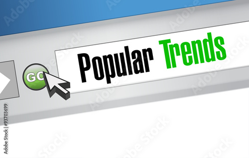 popular trends online sign concept