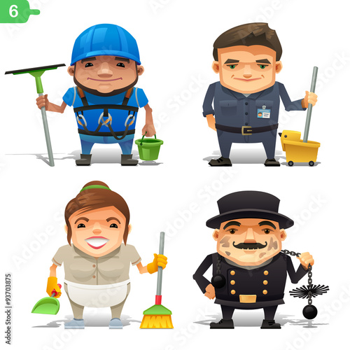 Housekeeping professions set