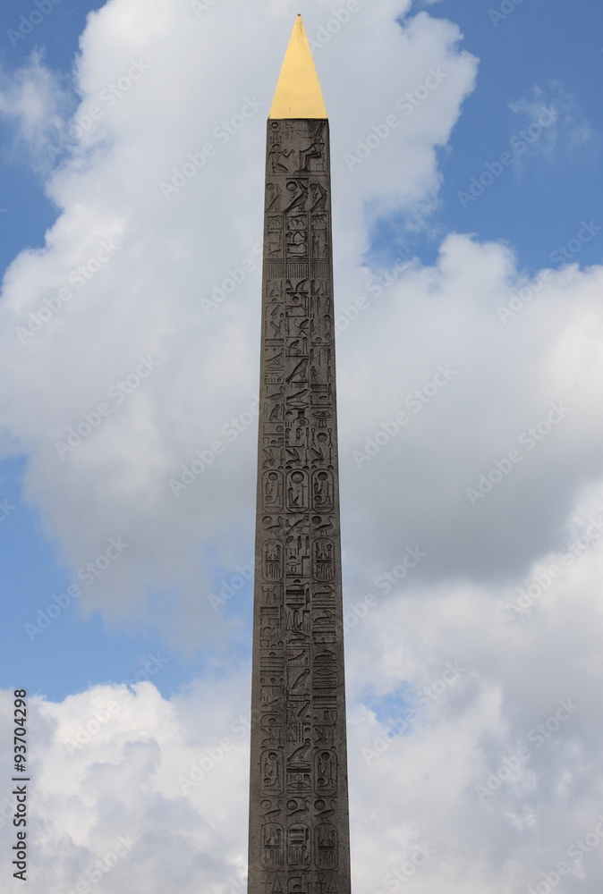Egyptian Obelisk of Luxor at Place de la Concorde in Paris, France