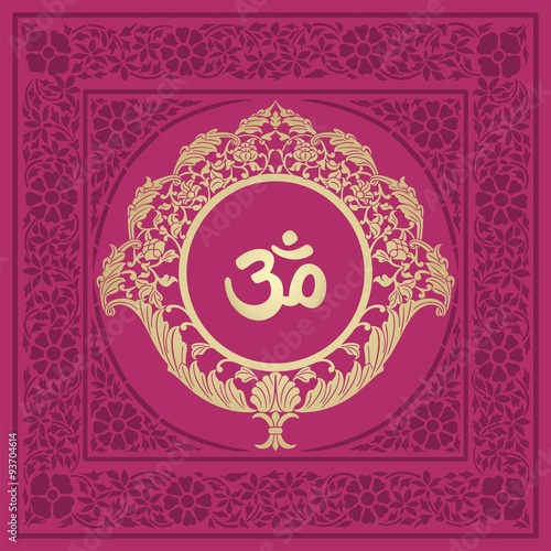aum syllable, paisley design ,Hinduism, India