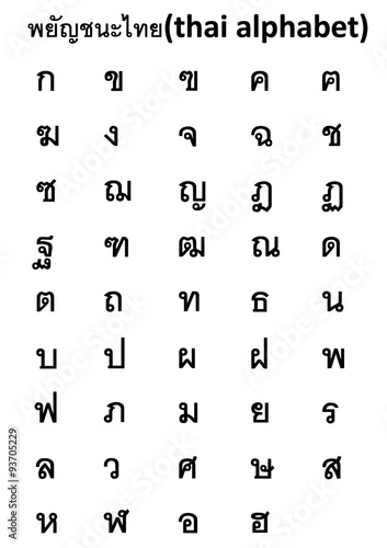 thai alphabet
 photo