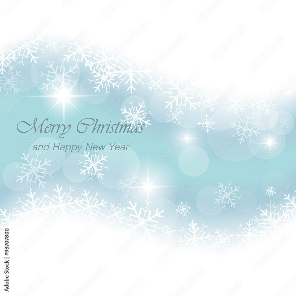 Glowing blue vector Christmas card with snowflakes and stars. Glowing blue vector Christmas card with snowflakes and stars.