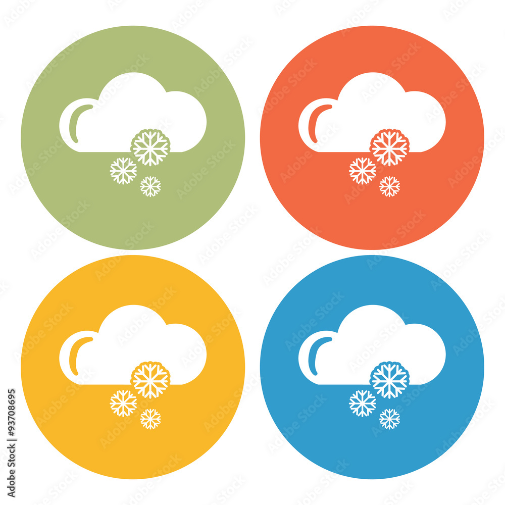 Snowy weather icon Snowy weather icon