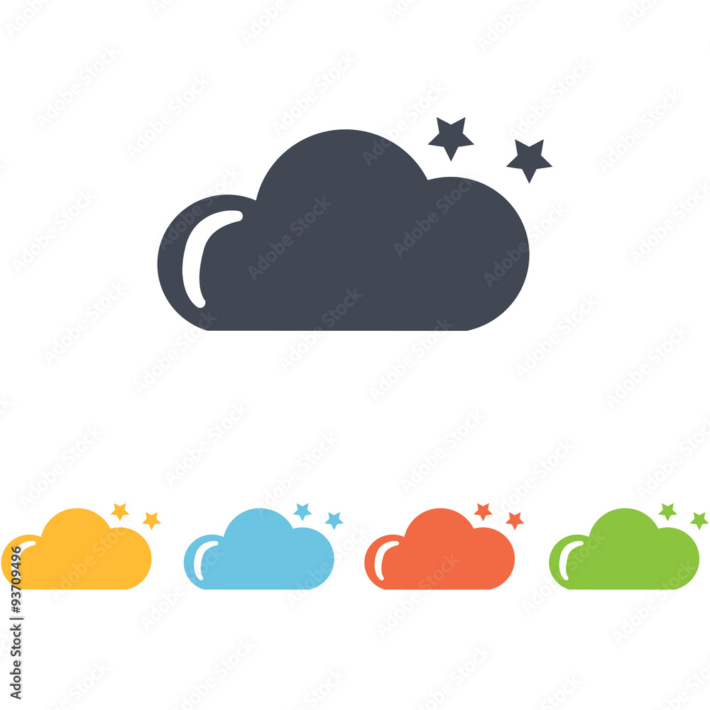 Cloudy night weather icon Cloudy night weather icon