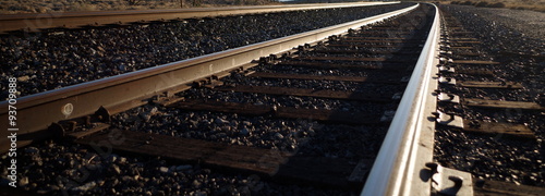 Bahngleise in der Wüste, Mojave desert, USA