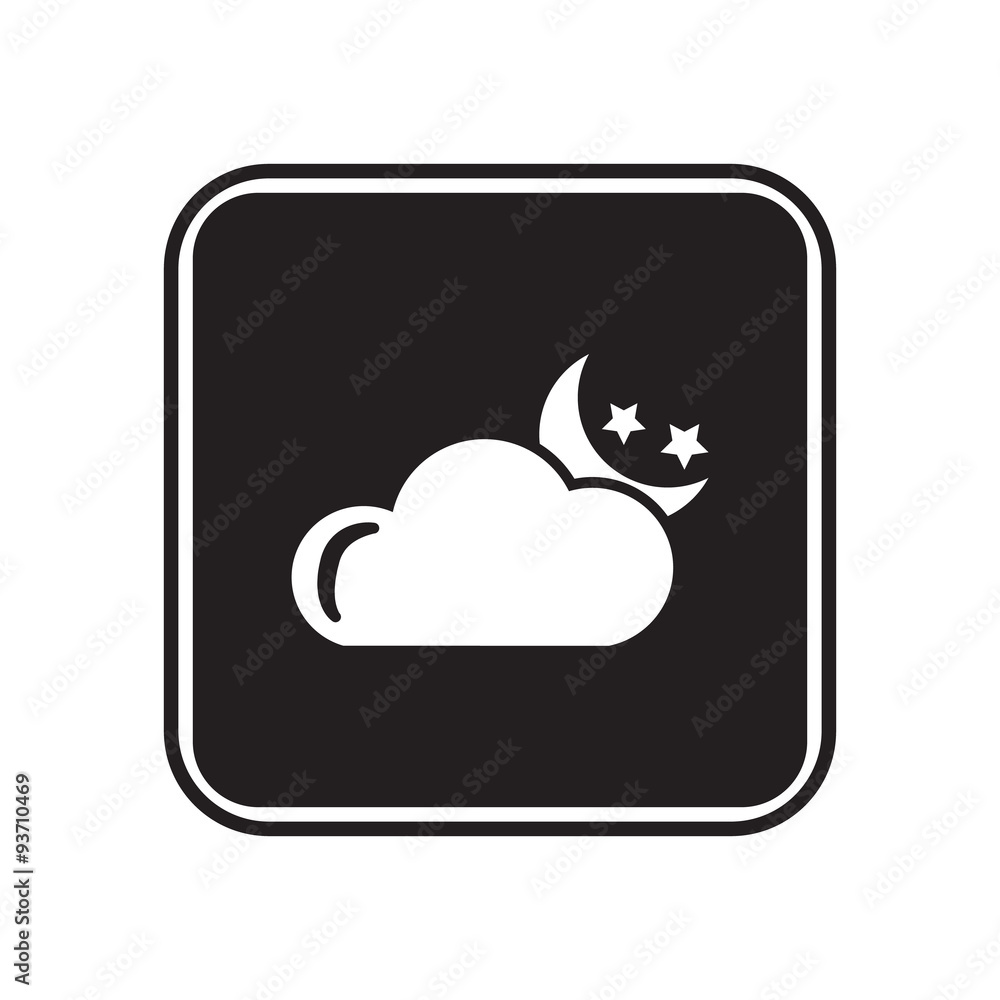 Cloudy night weather icon