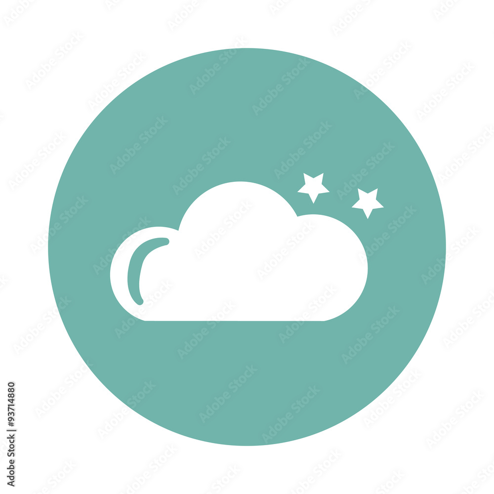 Cloudy night weather icon Cloudy night weather icon