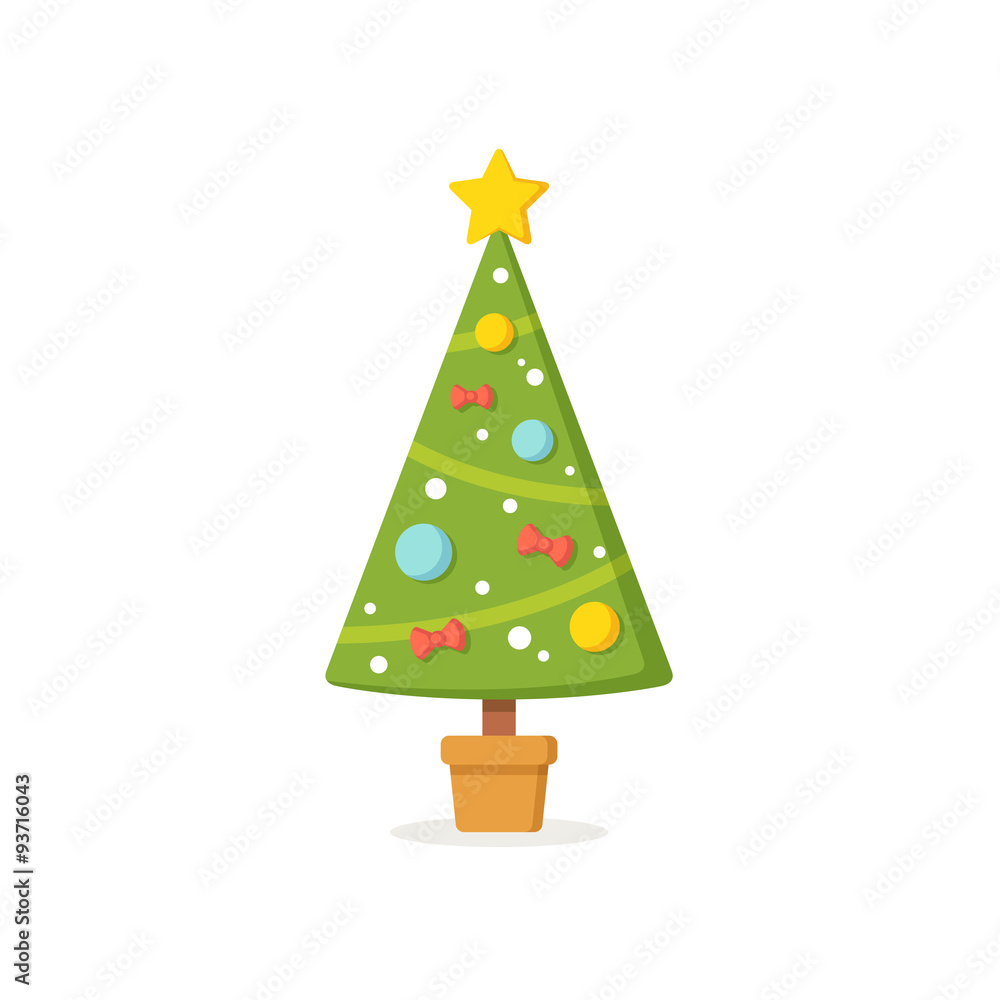 Fototapeta premium Christmas tree illustration