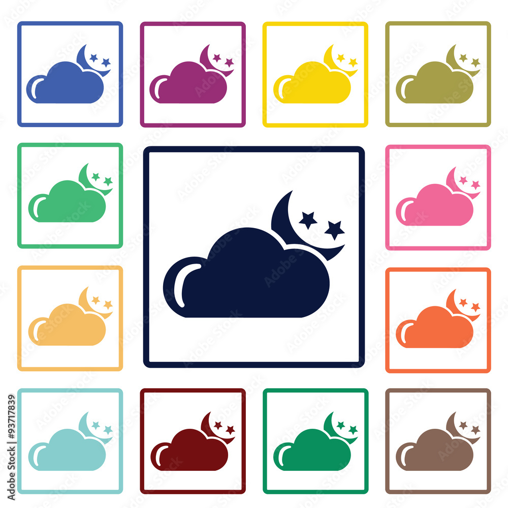 Cloudy night weather icon Cloudy night weather icon