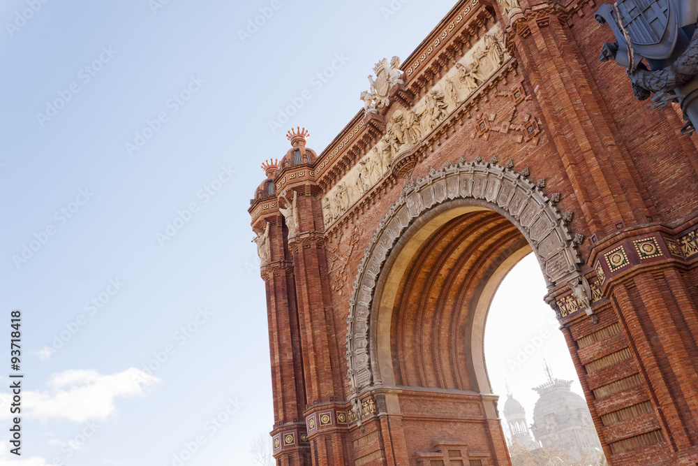 Arch of Triumph in Barcelona, Spain.