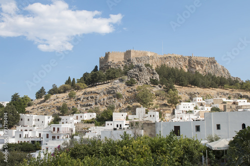 The white houses of Lindos in Rhodes island