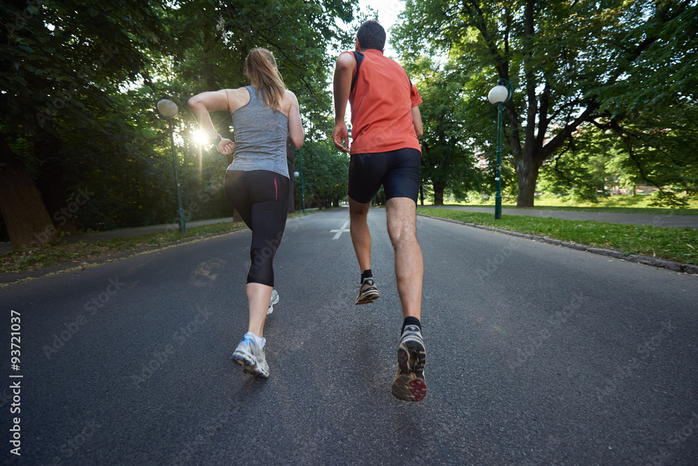 Obraz premium couple jogging