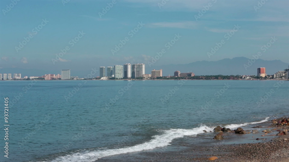 Puerto Vallarta across Banderas Bay beach surf HD 3941