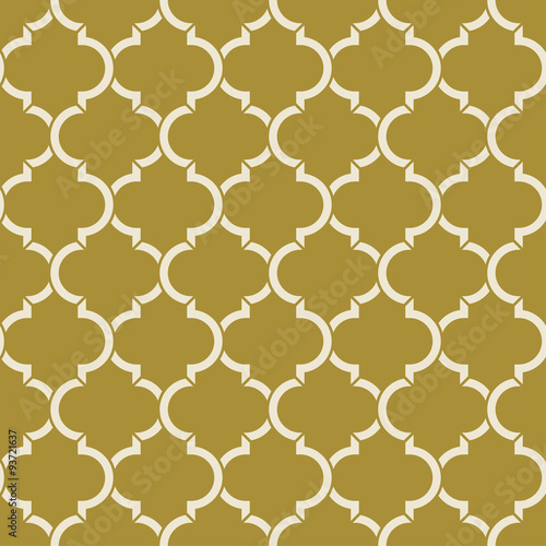 golden quatrefoil pattern