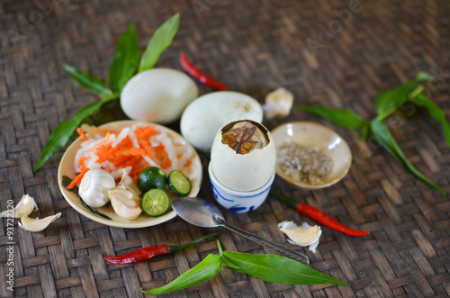 Balut, boiled developing duck embryo