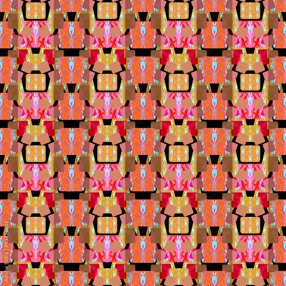 Obraz premium Seamless abstract pattern ornament geometric background