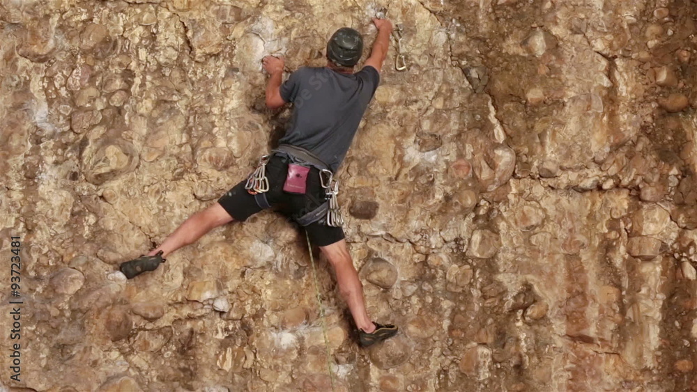 Man rock climbing Maple Box Canyon Utah HD 2695 Man rock climbing Maple Box Canyon Utah HD 2695