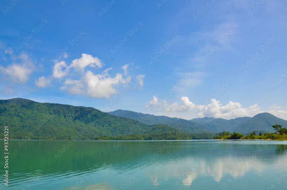 Da Mi lake, a tropical lake on mountain