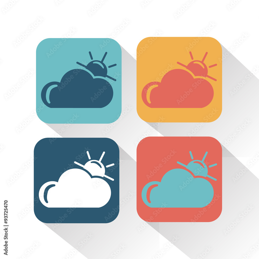 Partly cloudy weather icon Partly cloudy weather icon