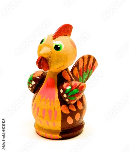 Wooden figurine of rooster