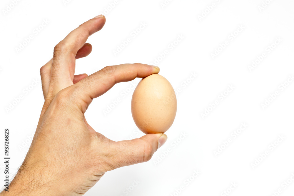 Brown egg isolated on white background Brown egg isolated on white background