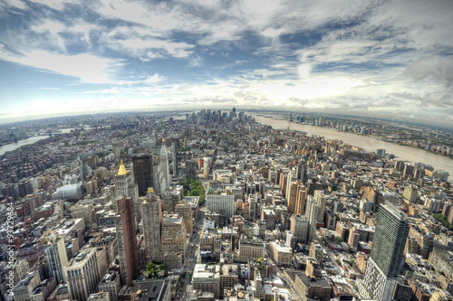 panoramic view over Manhattan, New York city from Empire State building, USA