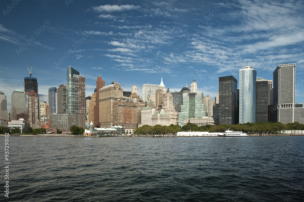 Obraz premium Lower Manhattan Skyline panoramic view, New York City, USA