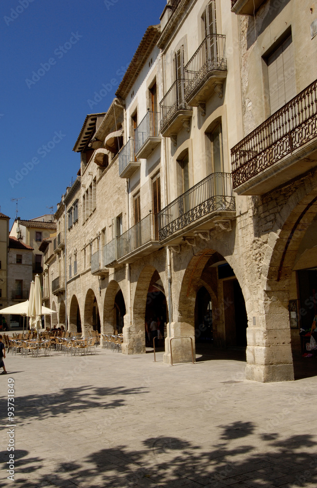 Main square of Banyoles, Girona, Spain