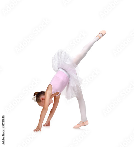 Fototapeta Naklejka Na Ścianę i Meble -  little girl dances ballet