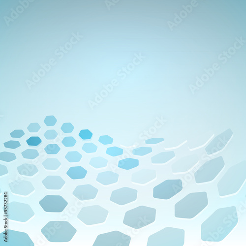 blue Hexagon abstract background