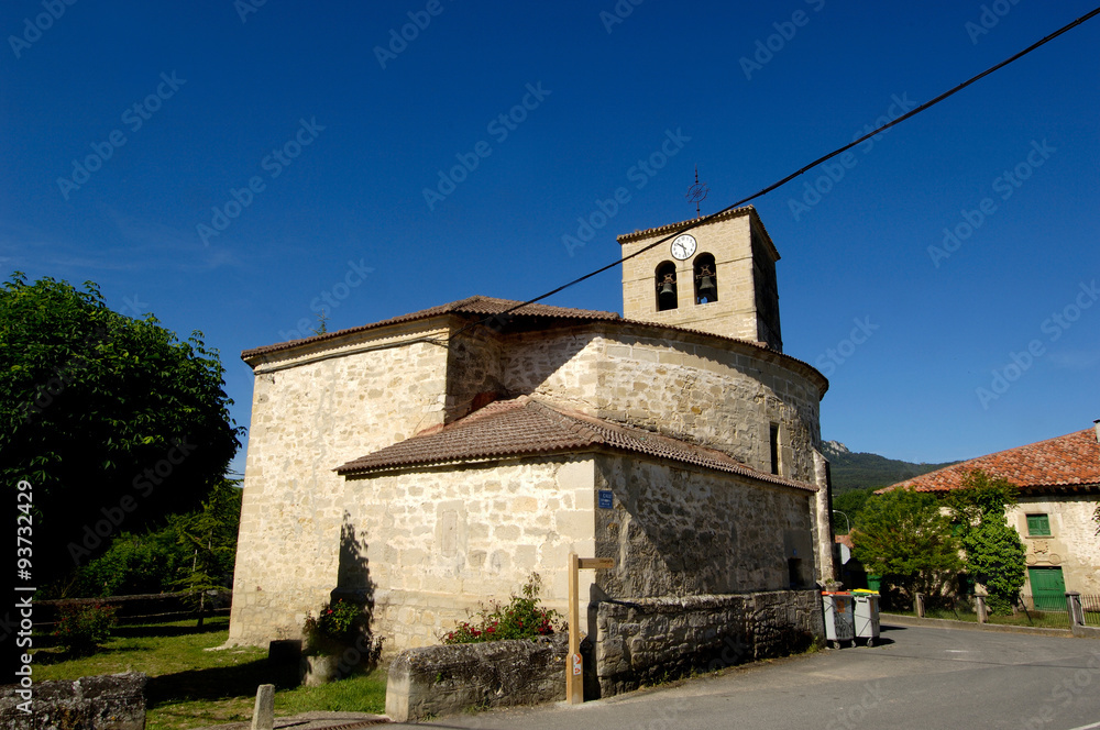 Fototapeta premium Church, Espejo, Alava, Basque Country,Spain,religion, building,