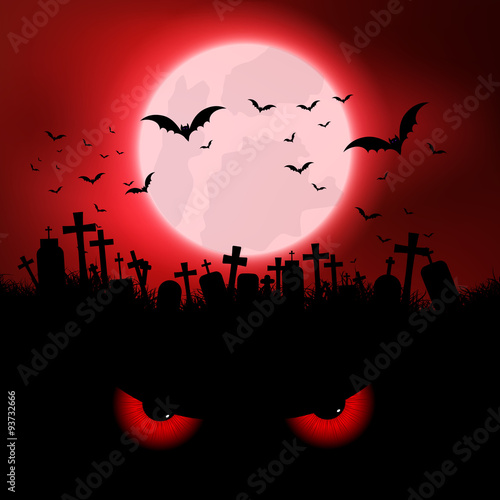 Halloween evil eyes background
