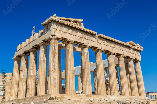 Parthenon temple on the Acropolis  in Athens