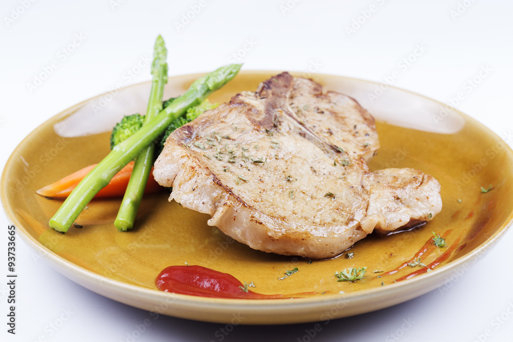 T-bone pork steak T-bone pork steak