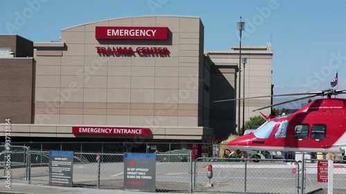 Hospital Trauma Center Emergency medivac helicopter HD 9766 photo