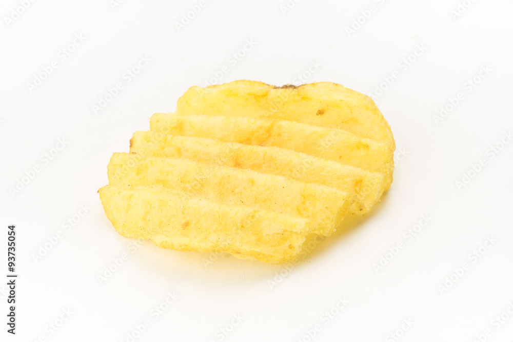 Set of potato chips close-up Set of potato chips close-up
