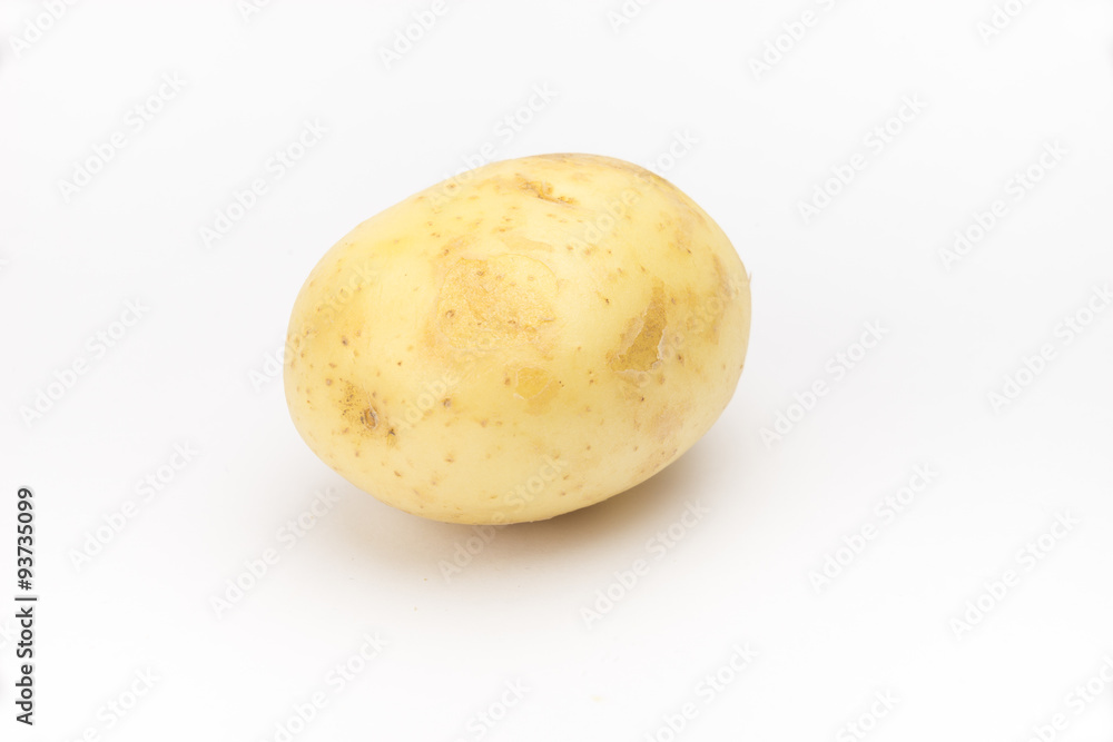 potato isolated on white background close up potato isolated on white background close up
