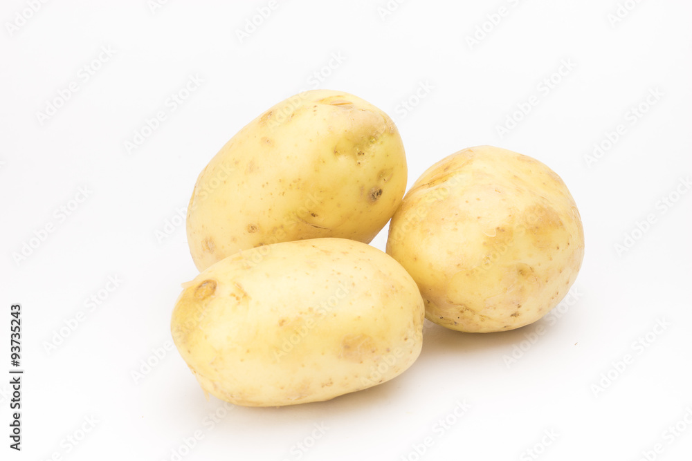 potato isolated on white background close up potato isolated on white background close up