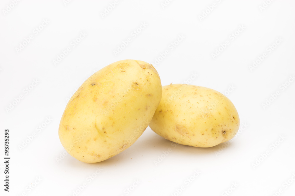 potato isolated on white background close up potato isolated on white background close up