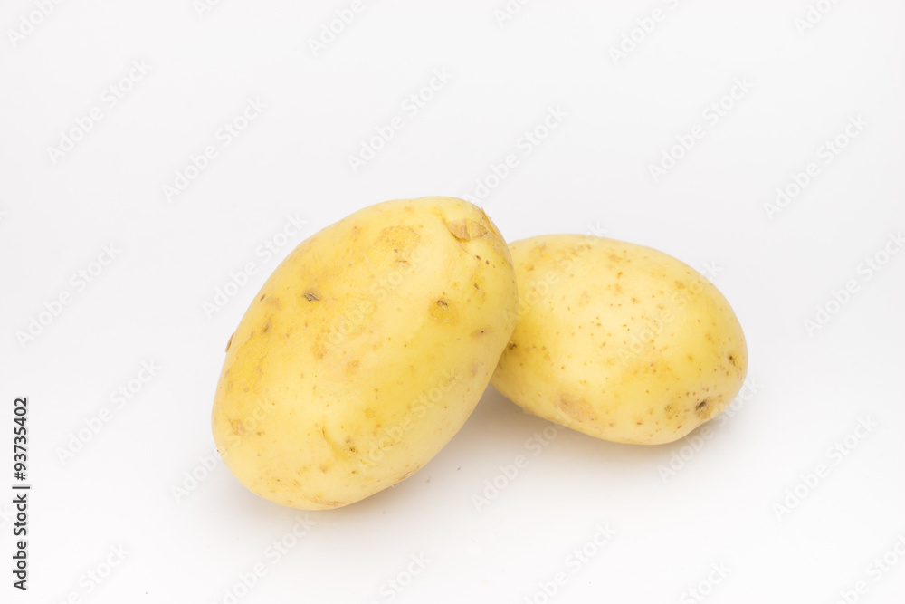 potato isolated on white background close up potato isolated on white background close up