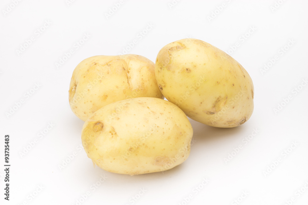 potato isolated on white background close up potato isolated on white background close up