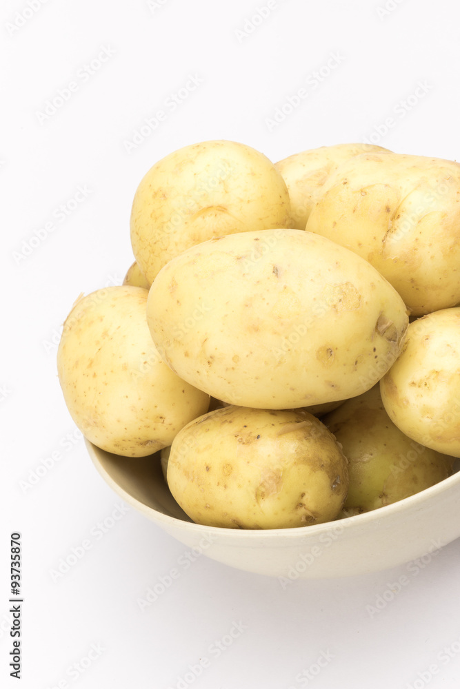 potato isolated on white background close up potato isolated on white background close up