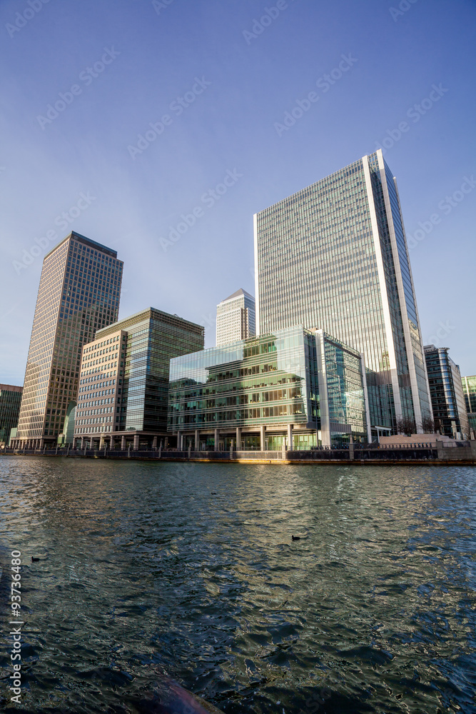 Obraz premium Windows of Skyscraper Business Office, Corporate building in London