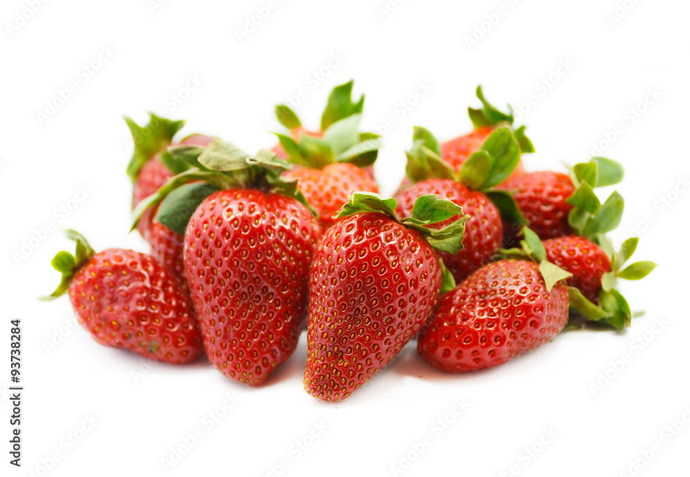 Strawberries isolated on white background