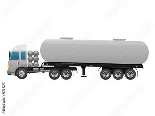 Blank Oil trailer truck twenty two wheel