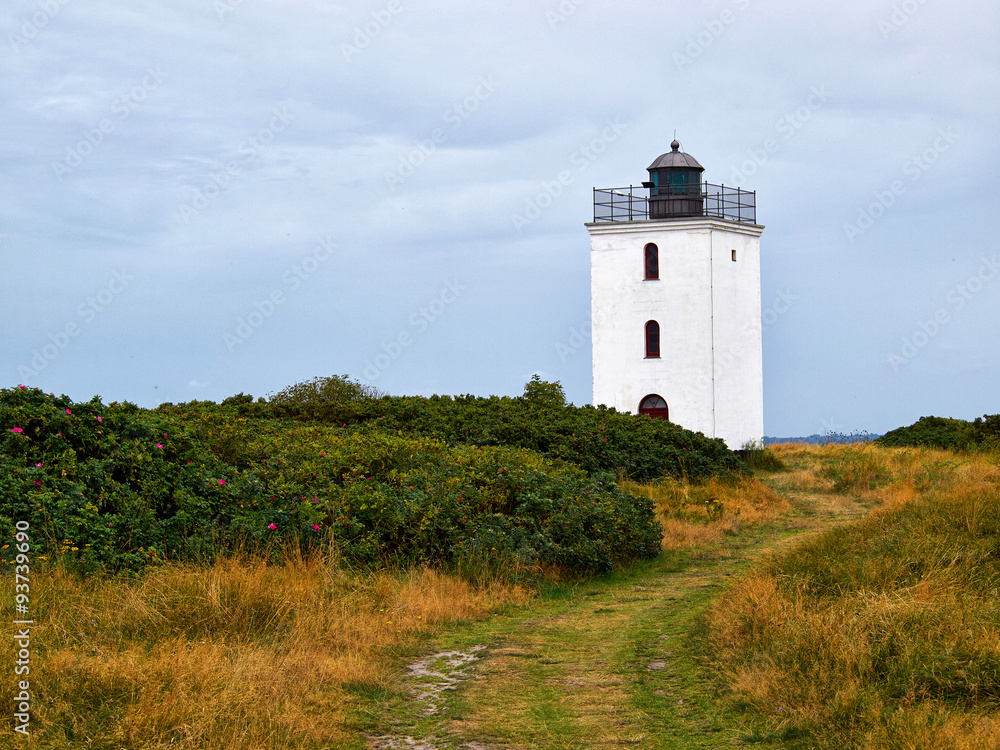 Small lighthouse on the coast