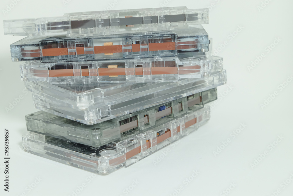 cassette tape on the white floor cassette tape on the white floor